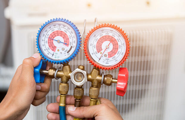A1 air conditioning & heating commercial business image of HVAC testing
